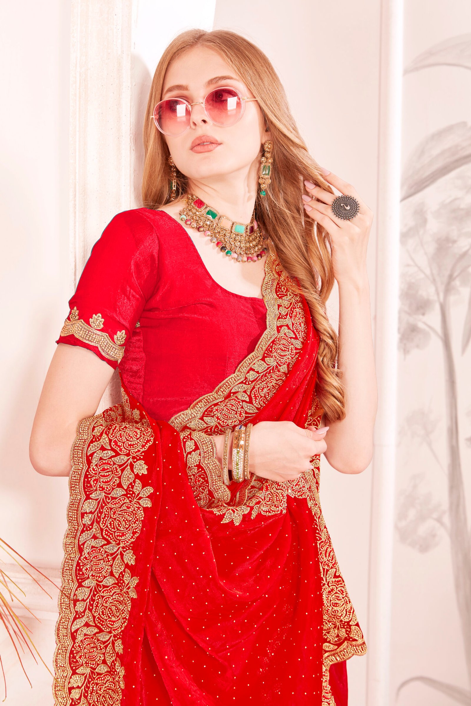 Look Pretty Wearing This Lovely Designer  Saree