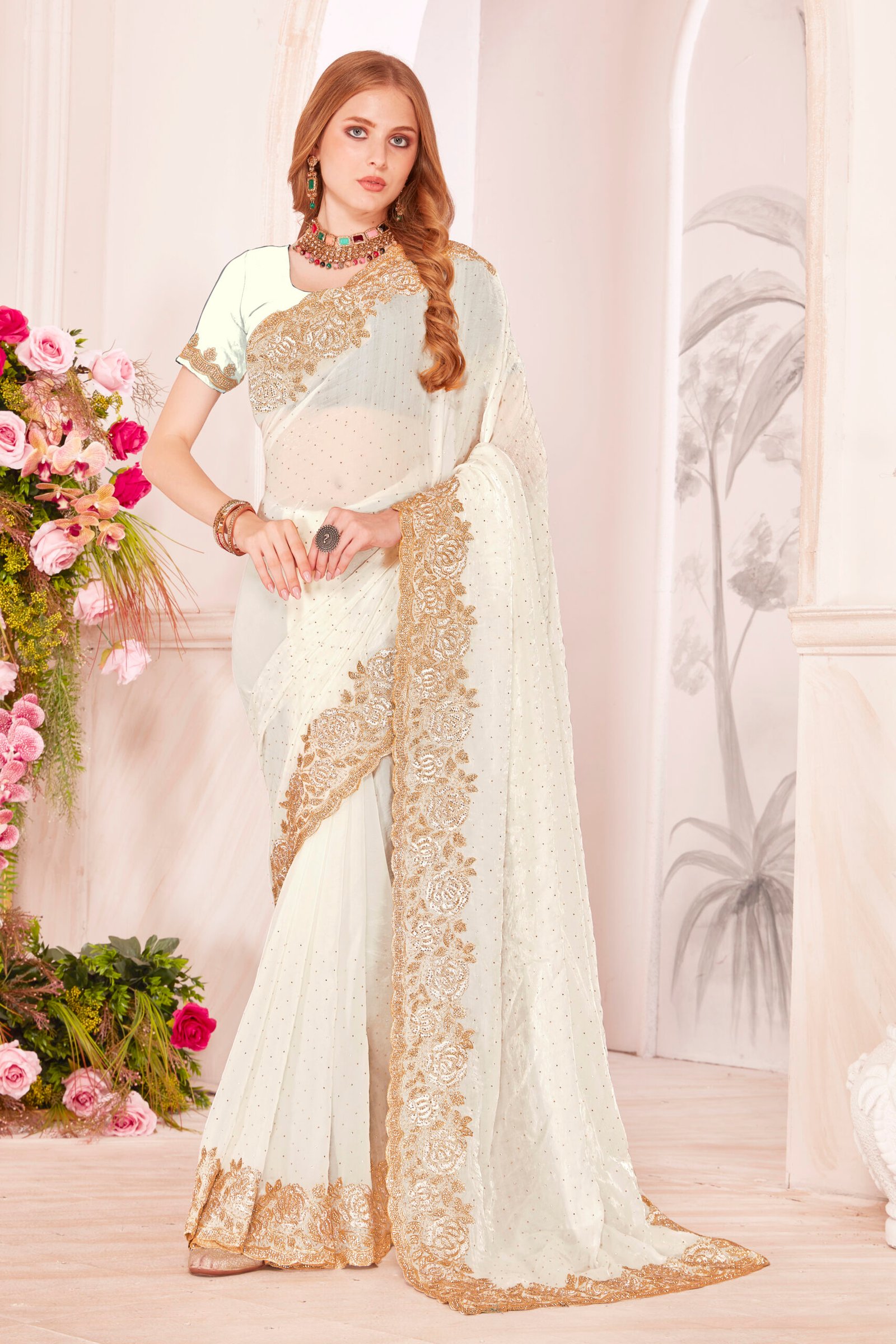 Look Pretty Wearing This Lovely Designer  Saree