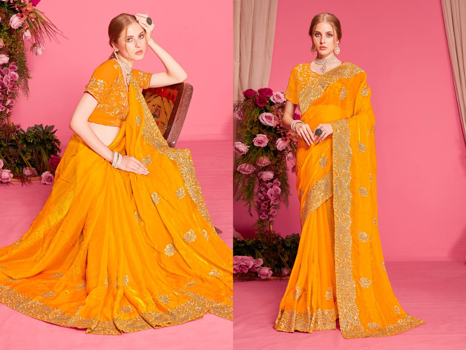 Look Pretty Wearing This Lovely Designer  Saree