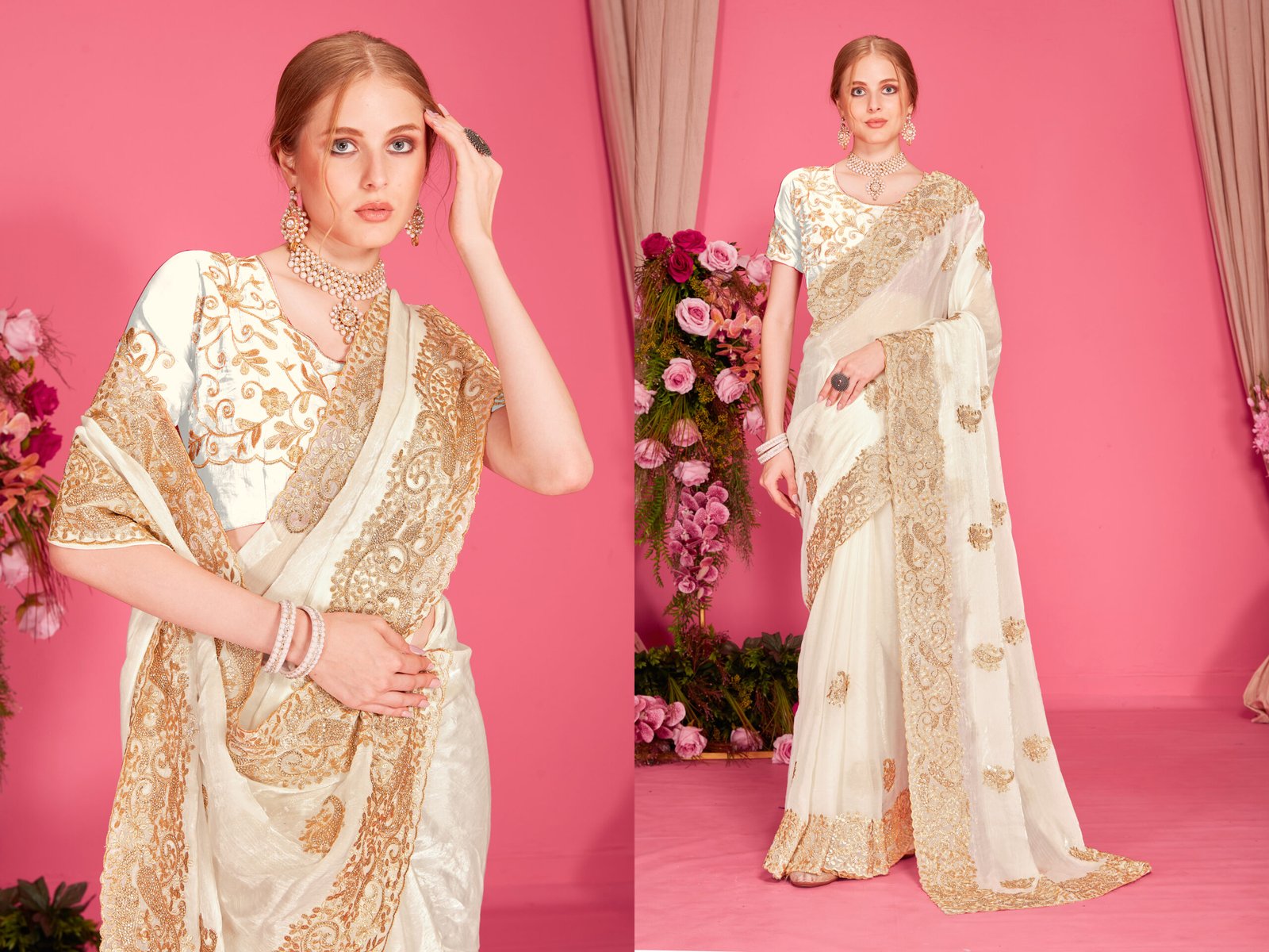 Look Pretty Wearing This Lovely Designer  Saree