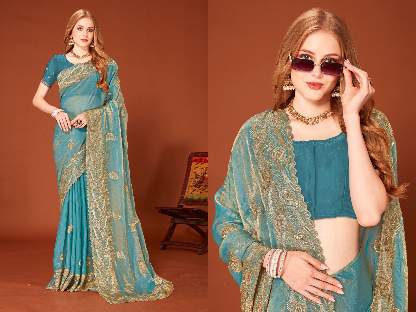 Look Pretty Wearing This Lovely Designer  Saree